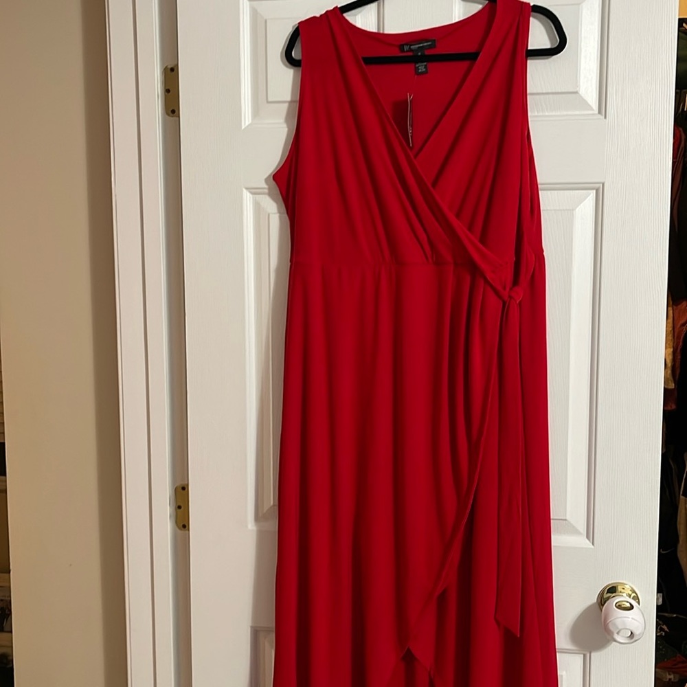 INC Red sleeveless dress